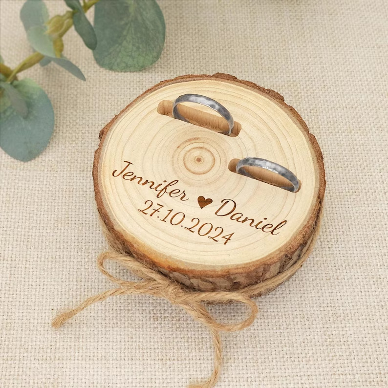 Personalized Wooden Ring Holder 