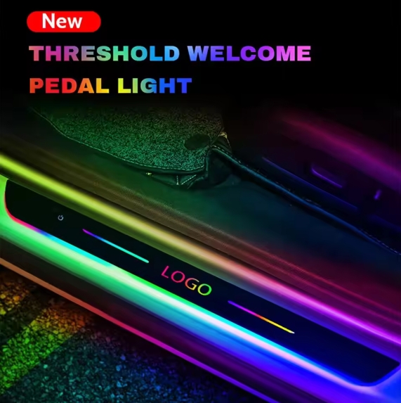Customized threshold welcome pedal light