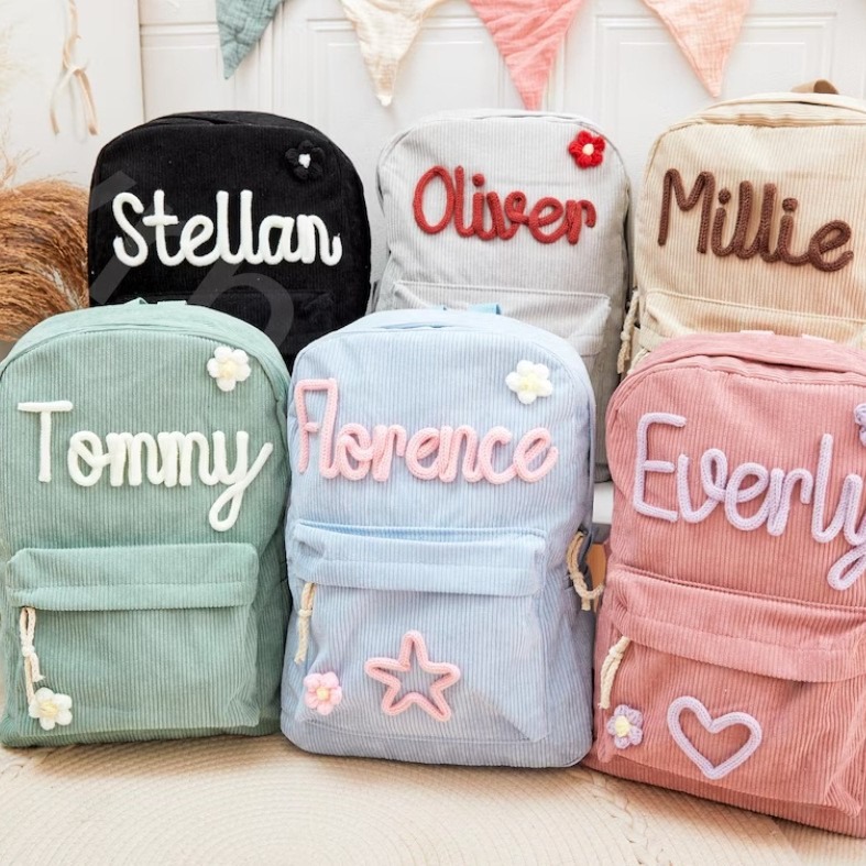 Customized Name Kid Backpack with Symbols