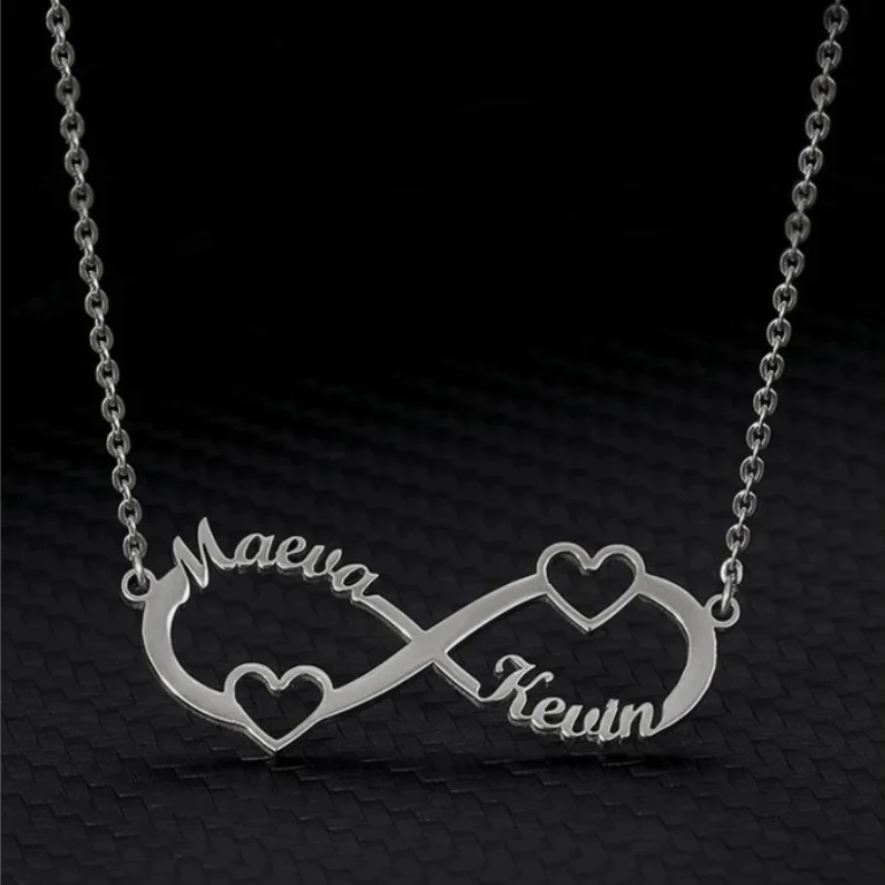 Custom Heart Infinity Name Necklace