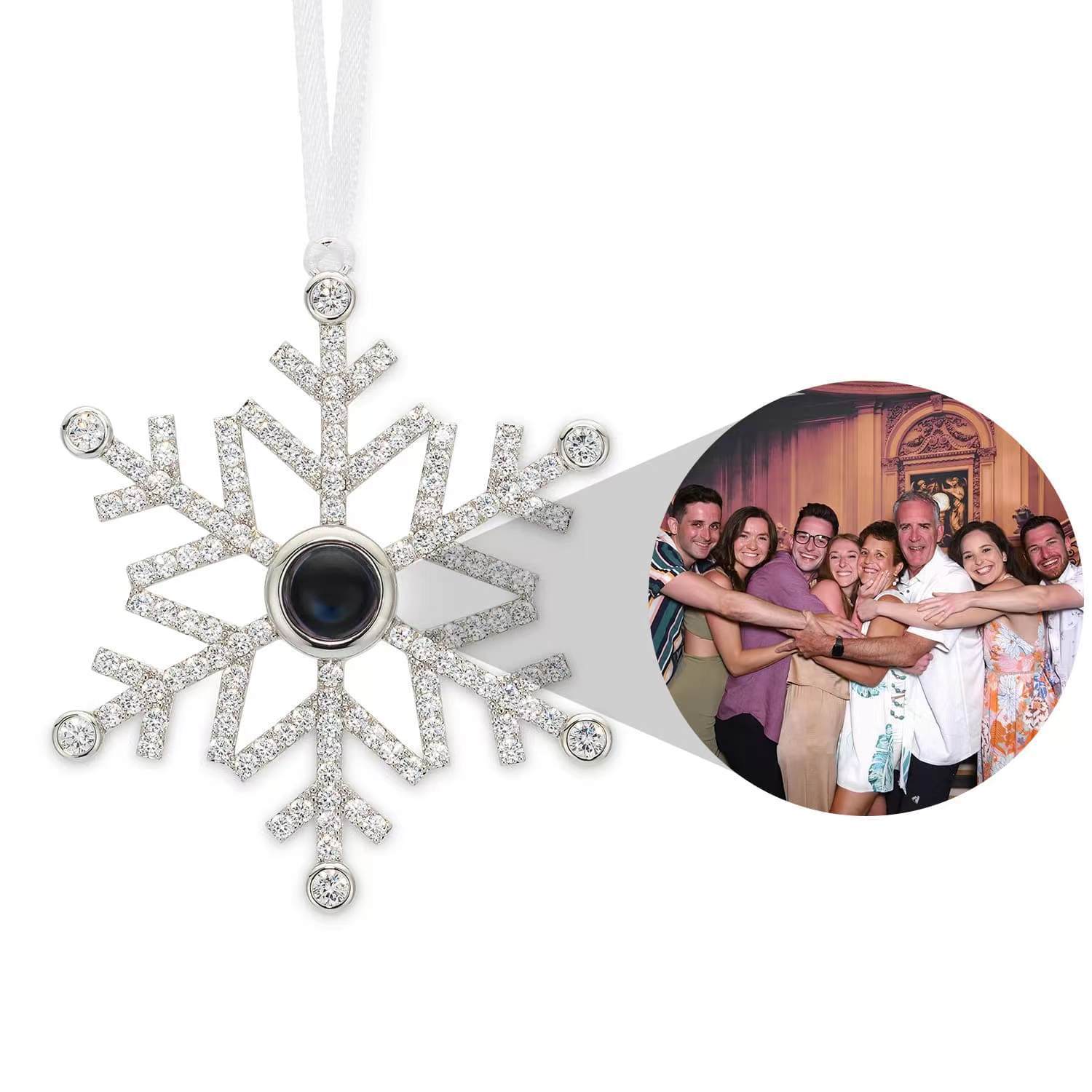 Personalized Snowflake Photo Ornament (10mm)