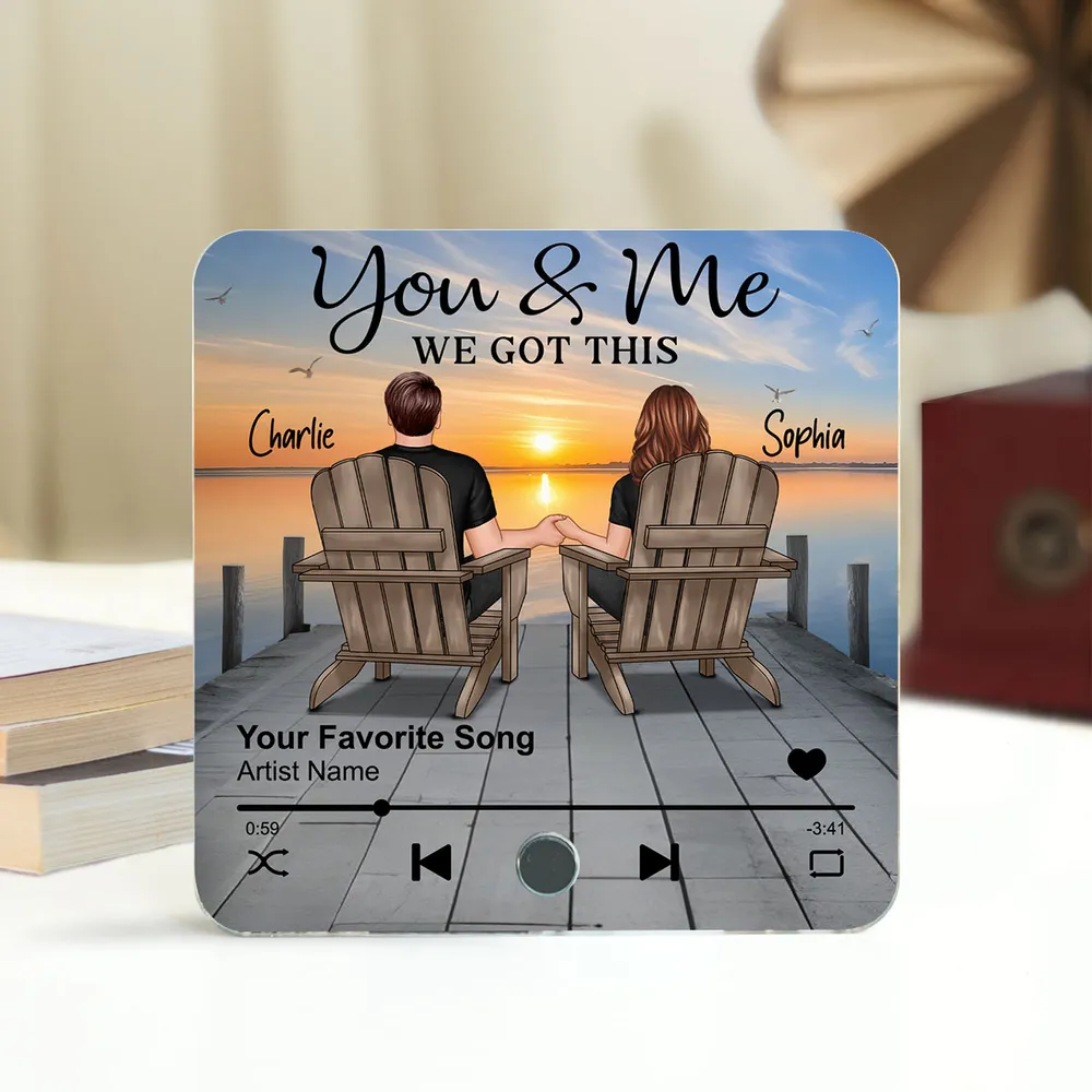 Custom Acrylic Music Magnet & More – Personalized Anniversary & Valentine's Gift for Couples