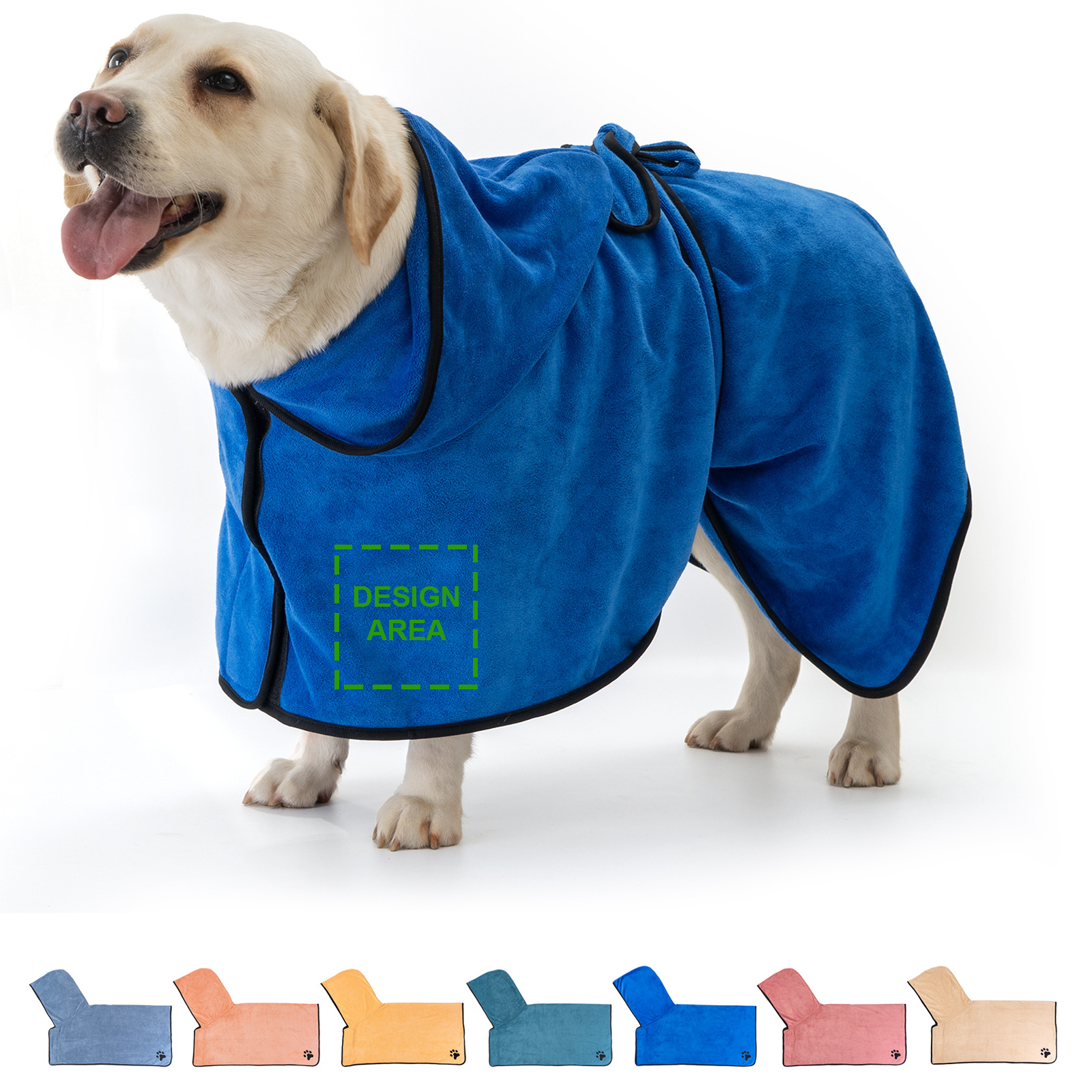 Personalized Pet Quick-Dry Towel with Custom Name Embroidered