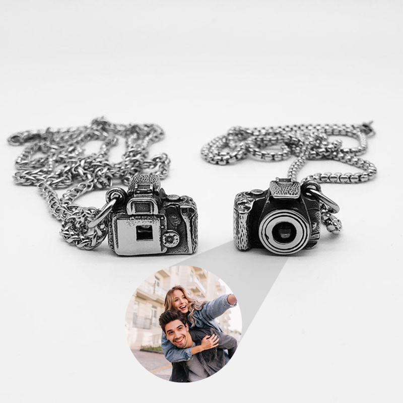 Personalized Photo Necklace Projection Gem Camera Necklace