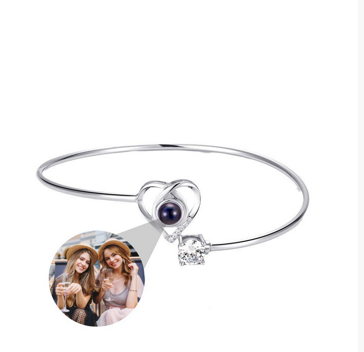Custom stainless steel bracelets with photo projection