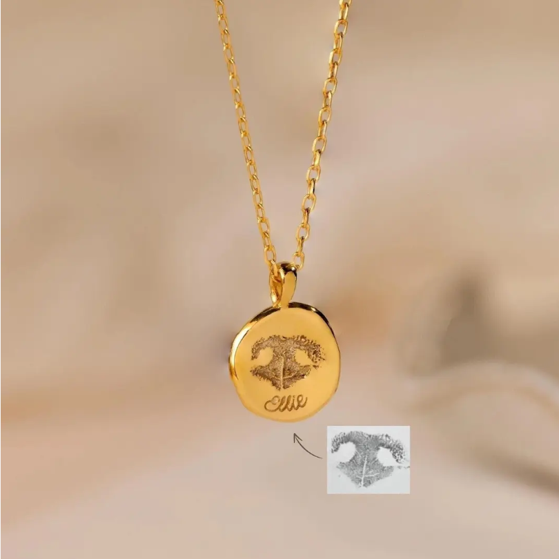  Paw Print Coin Necklace