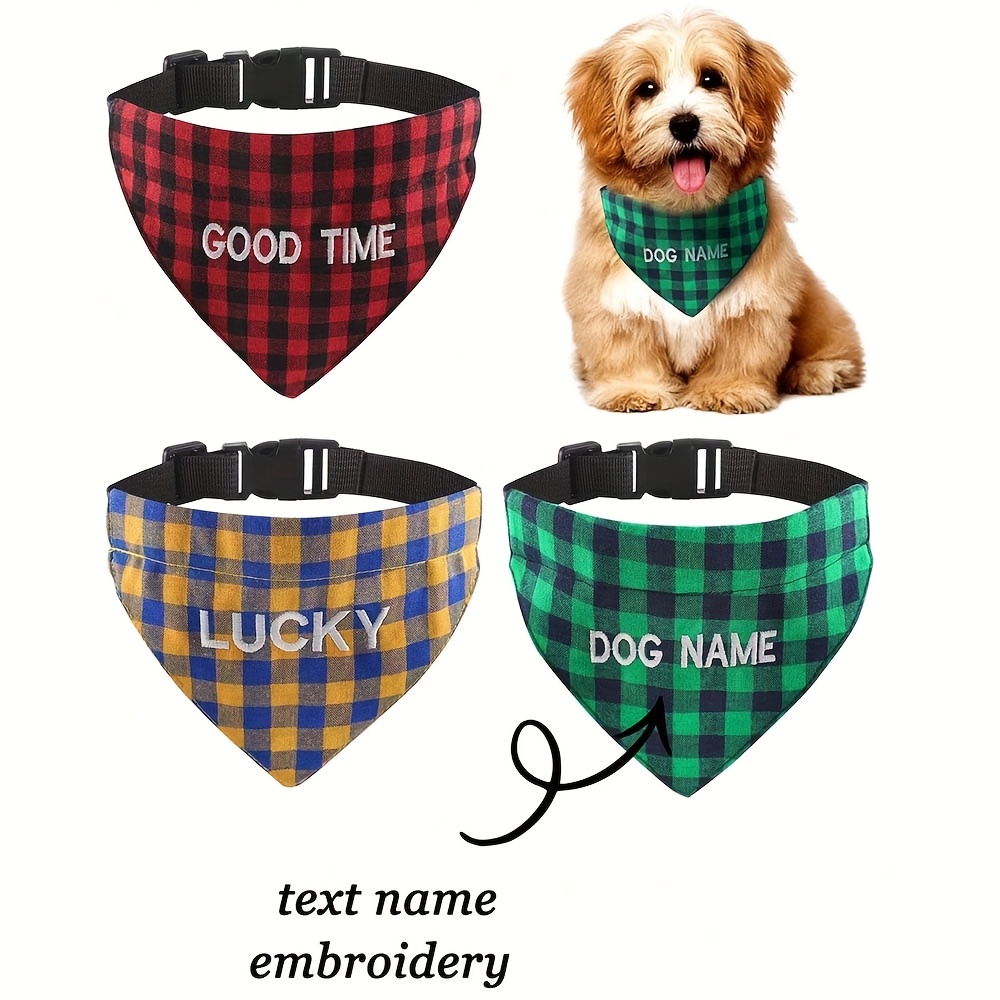 Personalized Dog Bandana - Custom Embroidered