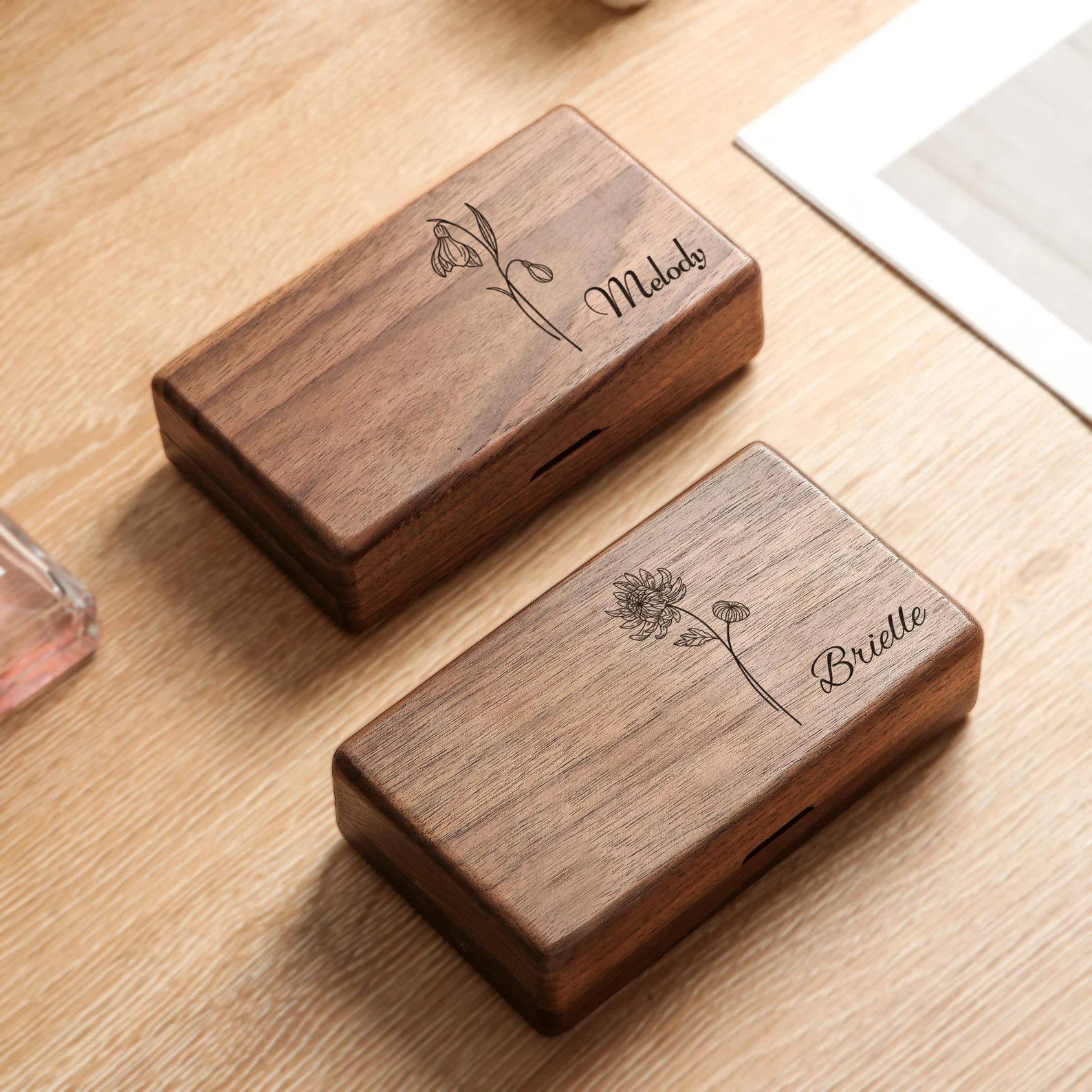 Custom Engraved Wooden Jewelry Box