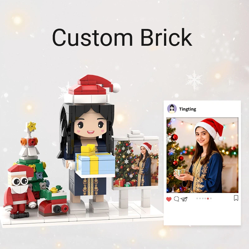 Puzzle Custom Minifig Brick Figures 3D Preview Personalized Photo Brick Figure DIY mini Figures Create Your Own Small Particle Block Toy