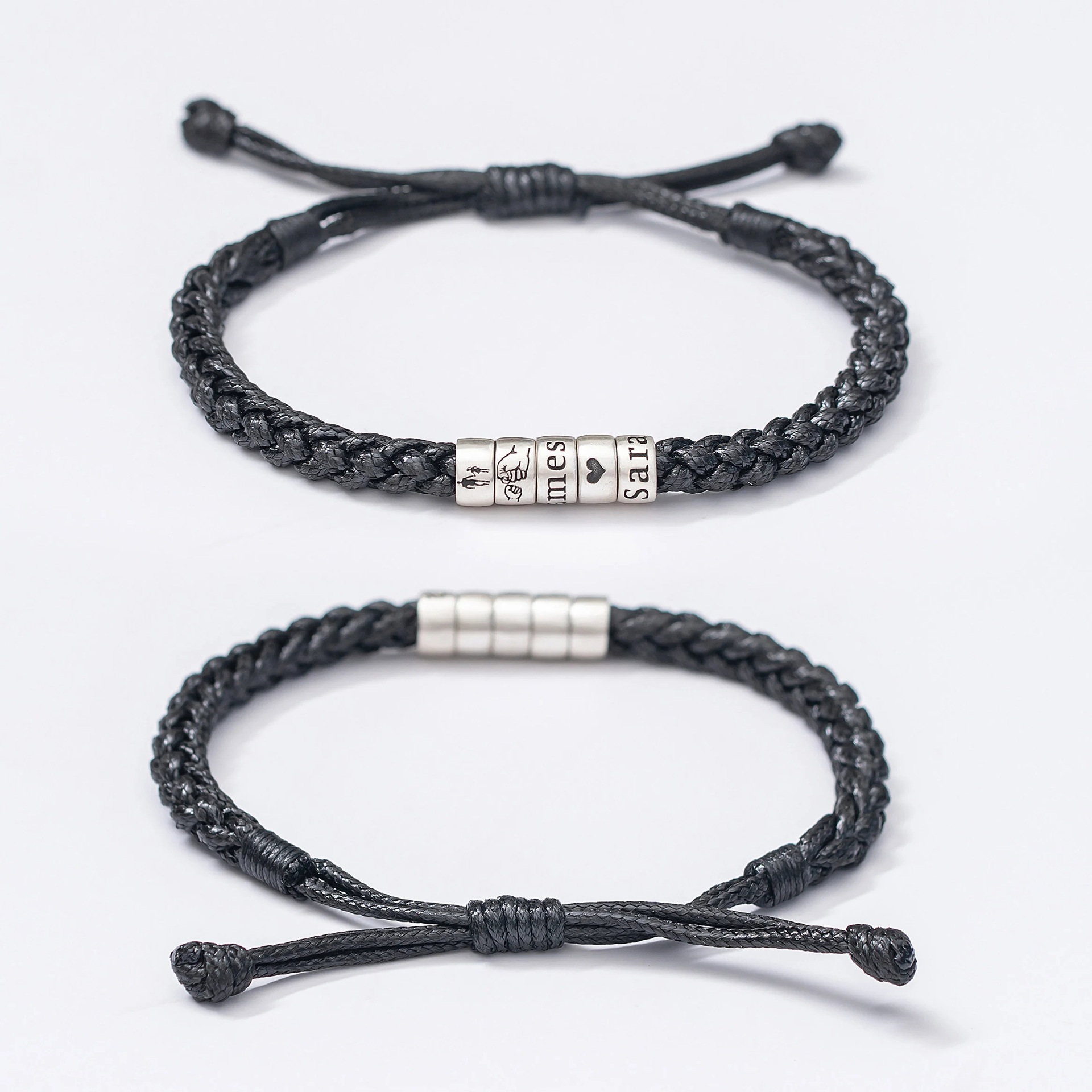 Personalized Stainless Steel Bead Bracelet