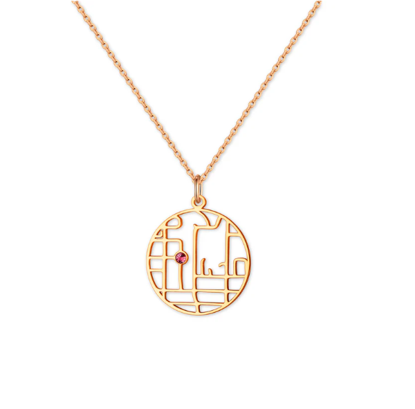 Custom Location Map Necklace