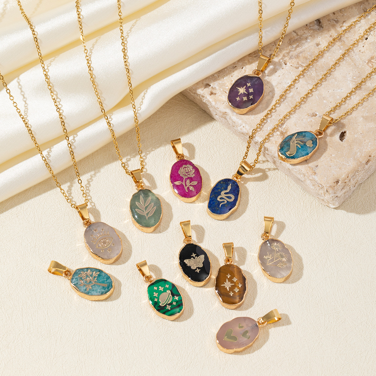 12 Zodiac Crystal Pendant Necklaces – Personalized Astrology Jewelry Gift