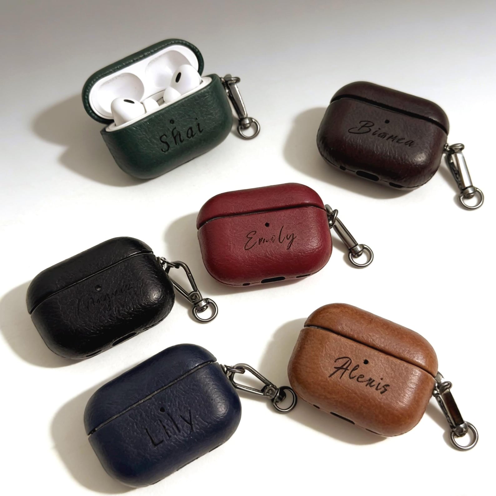 Custom Engraved Leather Airpods Case