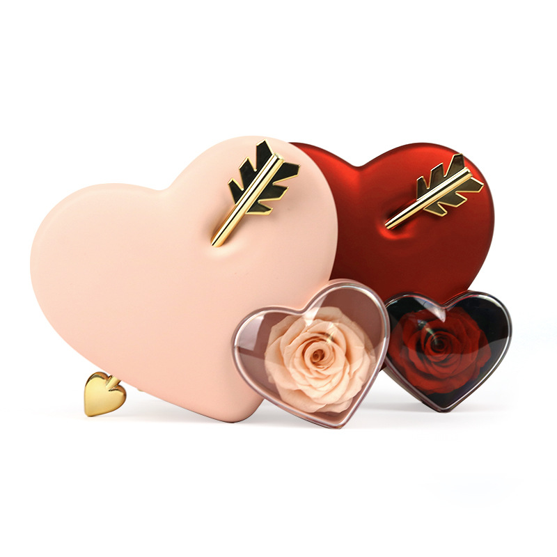 Heart-Shaped Eternal Rose Gift Box