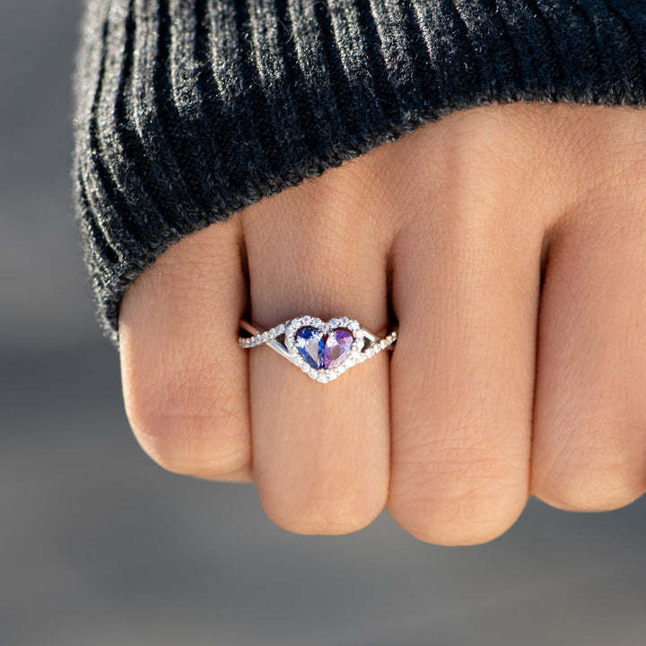 Personalized Crown Birthstone Ring