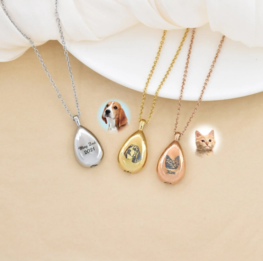 Teardrop Pet Urn Necklace