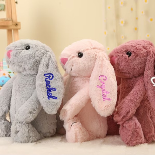 Personalized Embroidered Plush Bunny