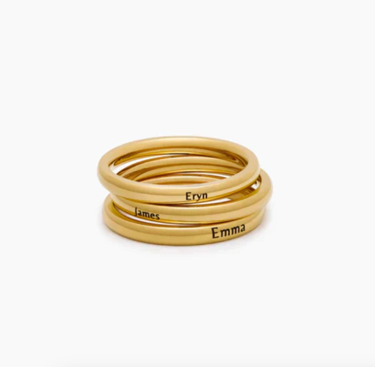 Stackable Name Rings