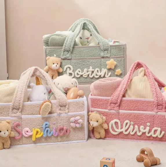 Custom Baby Diaper Caddy Basket
