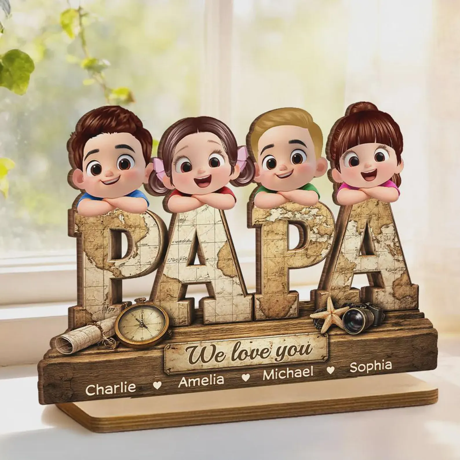 Personalized 2D Standing Wooden Plaque