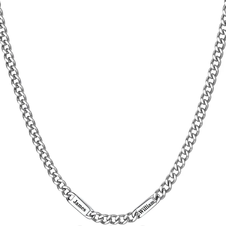 Personalized Cuban Link Chain with Names