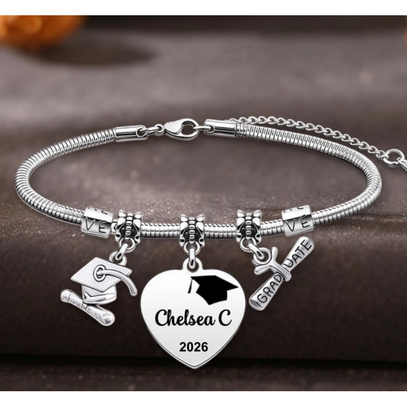 Personalized Graduation Bracelet