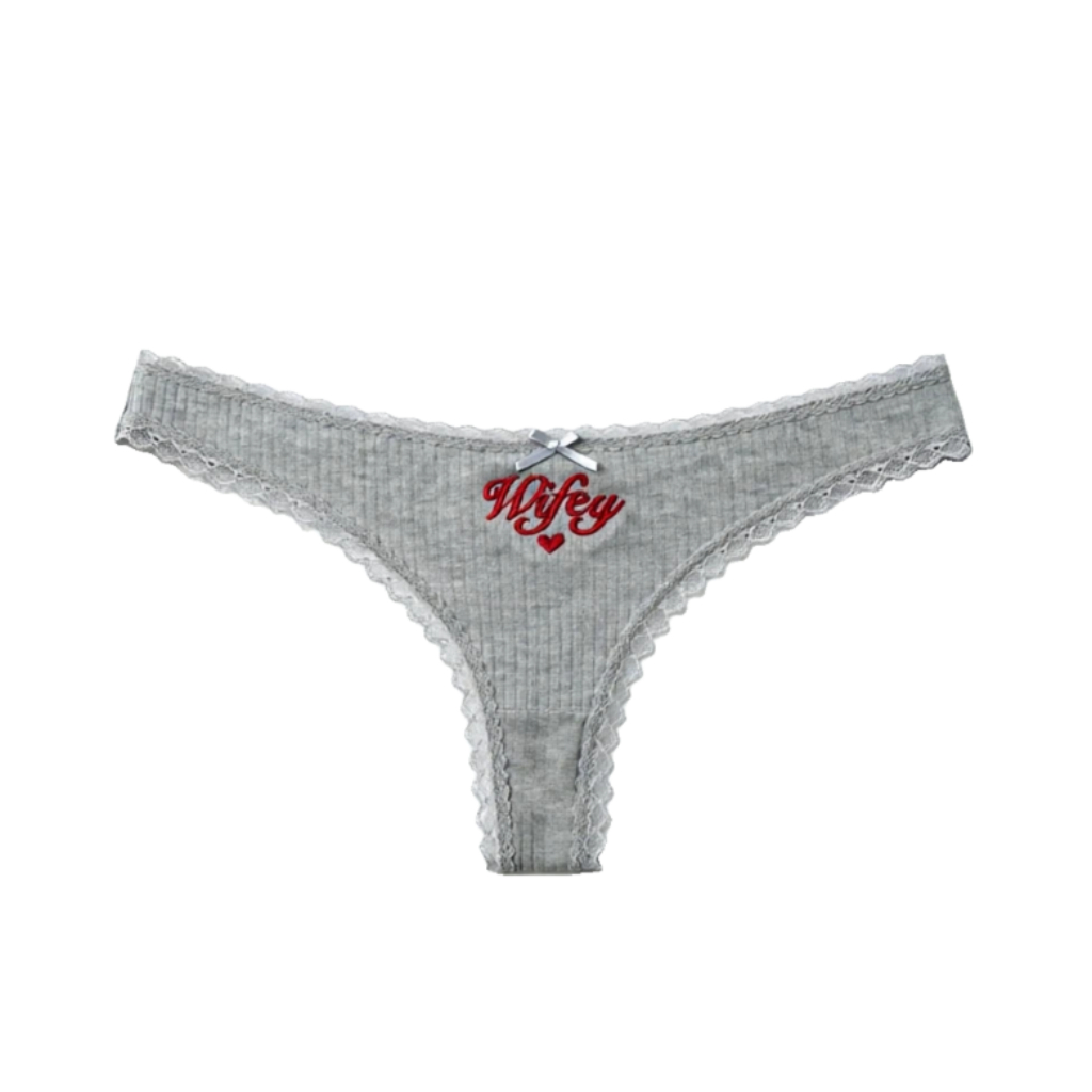 Custom Embroidered Cotton Thong