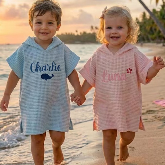 Custom Embroidered Kid Hooded Towel
