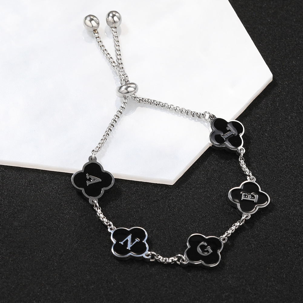 Stainless Steel Four-Leaf Clover Bracelets