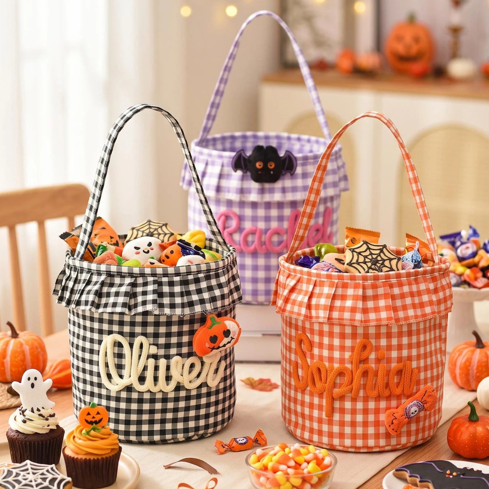 Custom Knitted Halloween Basket