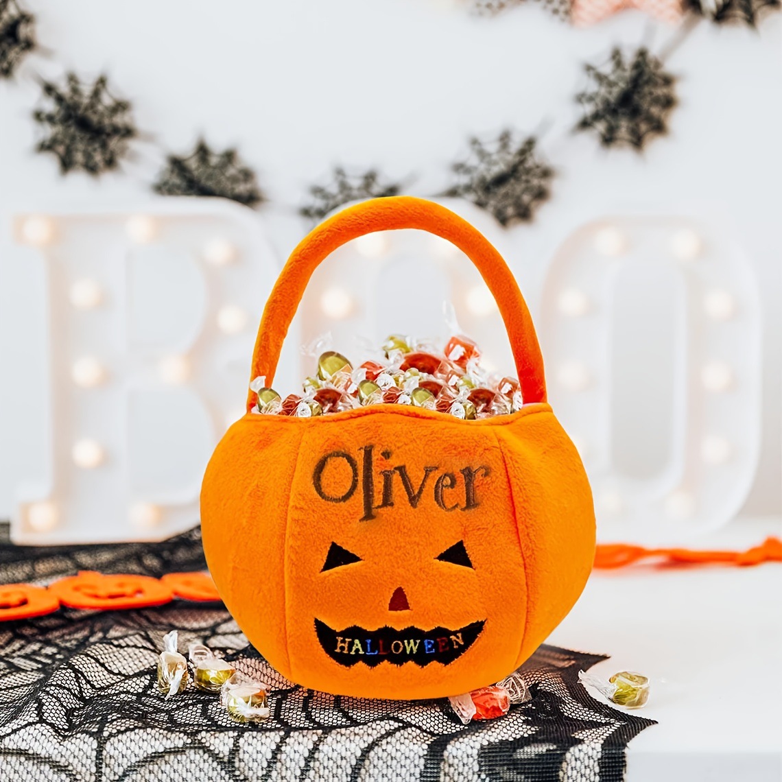Custom Embroidered Pumpkin Bag