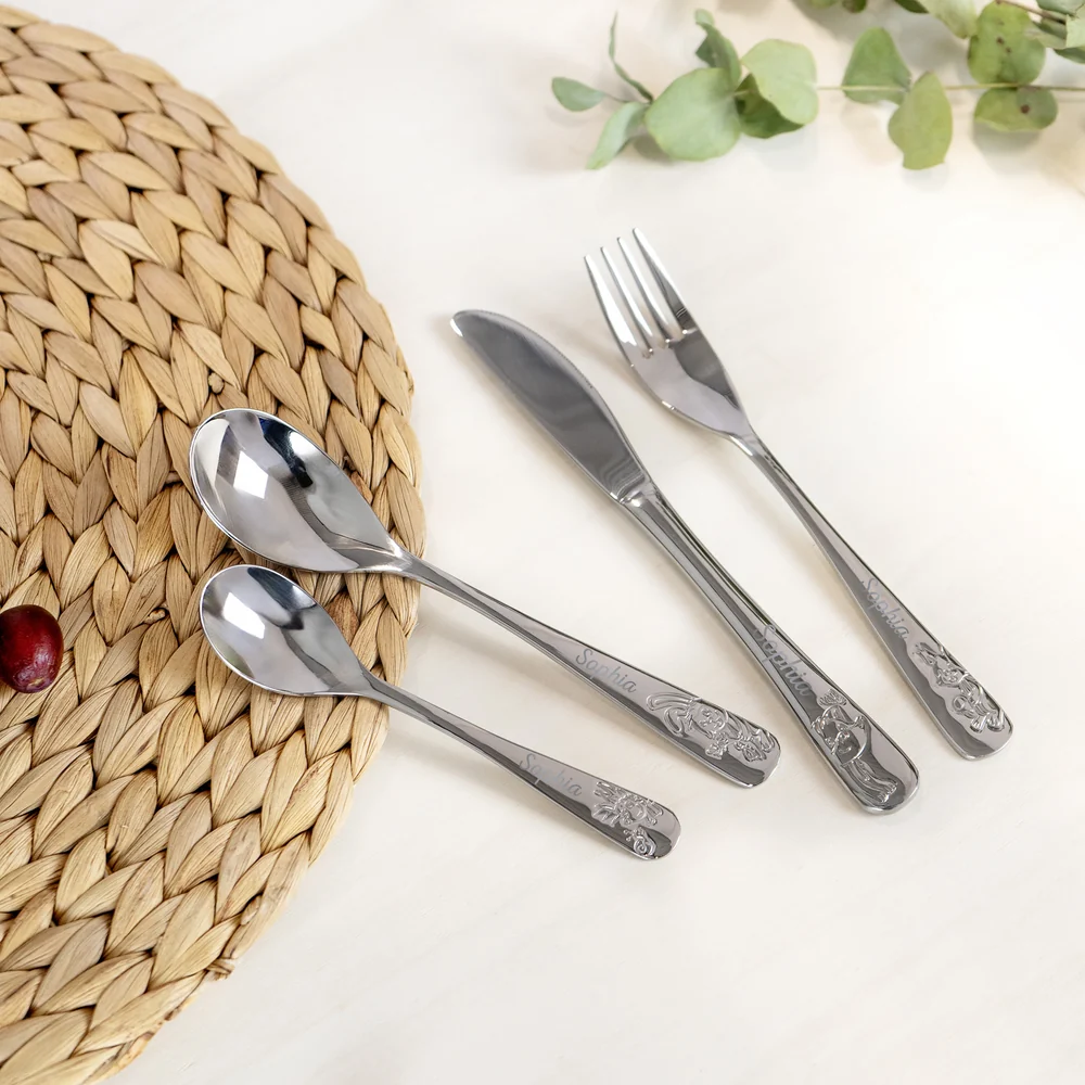 Customizable Children's Cutlery Set with Name
