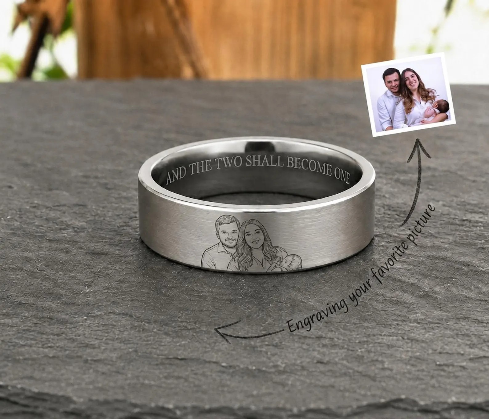 Personalized Engraved Ring with Names