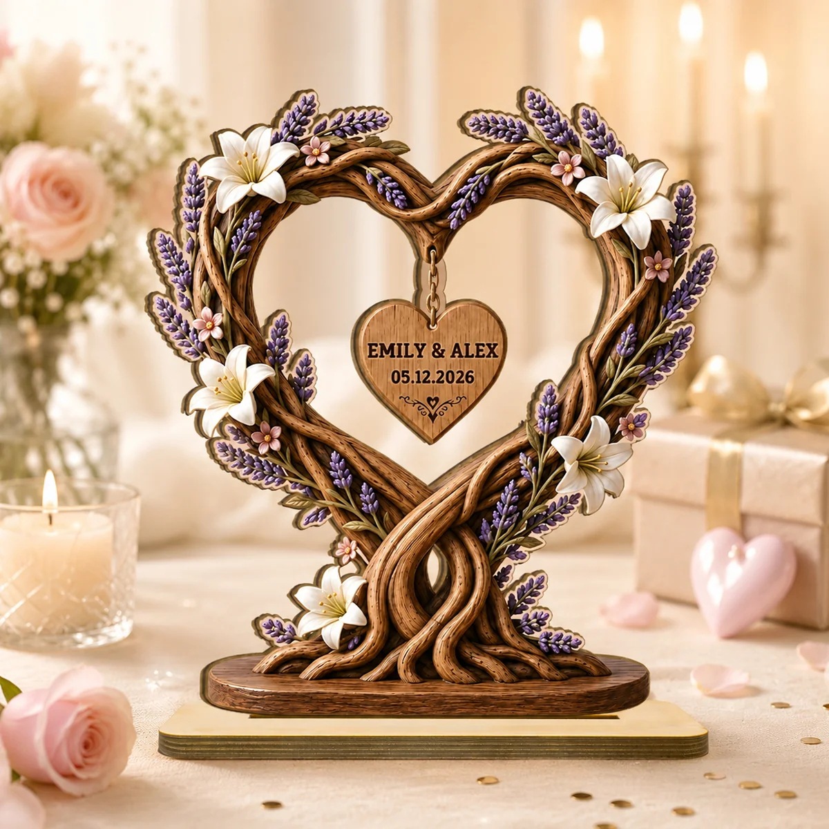 Personalized Double‑Layer Wooden Sign, Ideal Gift for Anniversary