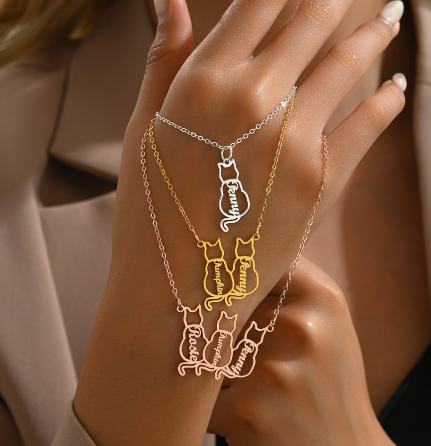 Personalized Cat Name Necklace