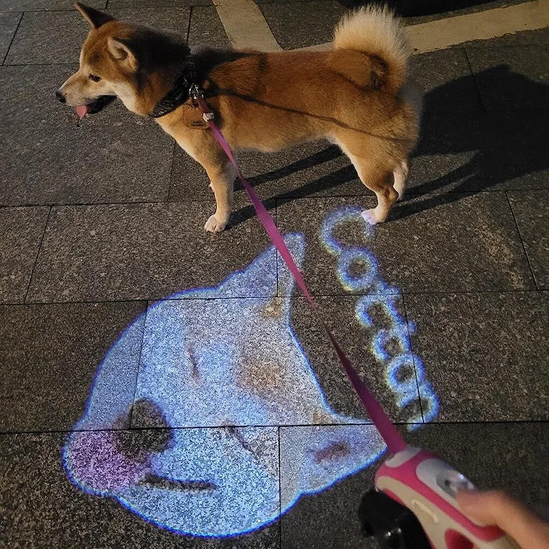 Pet Projection Light, Dog & Cat Ground Projector LED Atmosphere Lamp for Custom Photos & Names Decoration