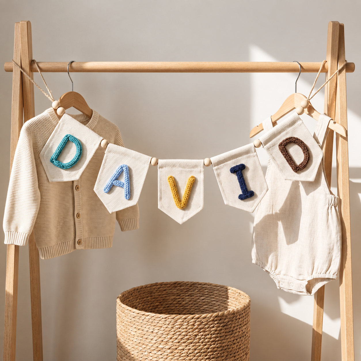 Customized letter name canvas birthday banner Christmas birthday party decoration banner baby gift